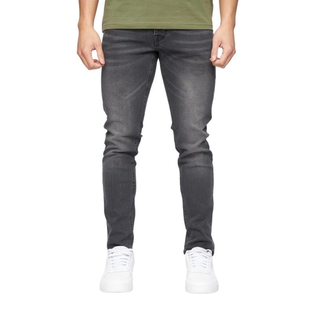Crosshatch Mens Buraca Slim Jeans / Charcoal Wash